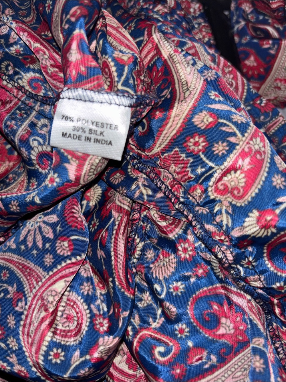 Rhea NWT Navy/Pink/Cream Paisley Boho Top and Maxi Skirt Set - Two-Piece - Picture 8 of 12